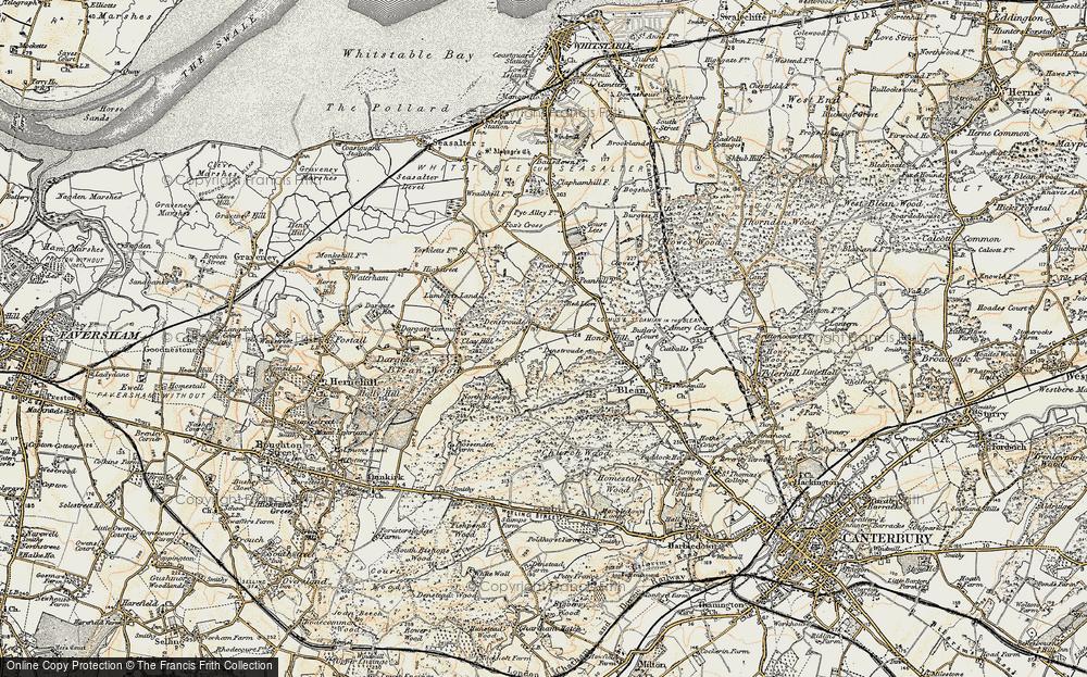 Old Map of Denstroude, 1898 in 1898