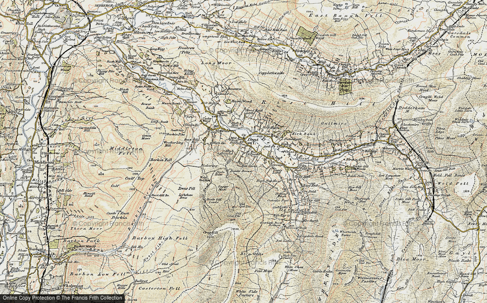 Old Map of Historic Map covering Bouldershaw Well in 1903-1904