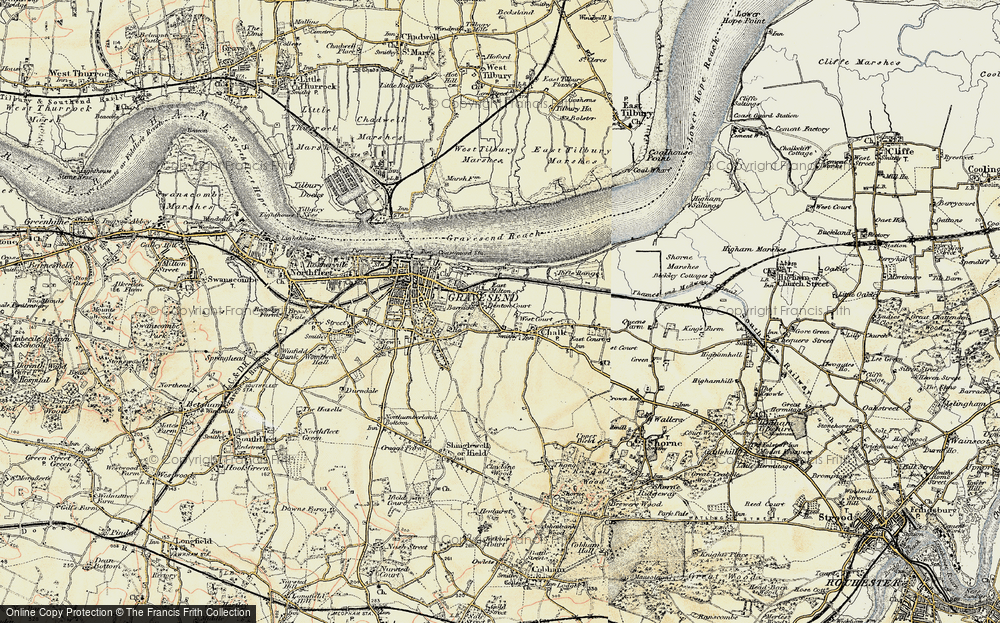 Old Map of Denton, 1897-1898 in 1897-1898