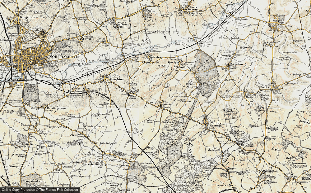 Old Map of Denton, 1898-1901 in 1898-1901