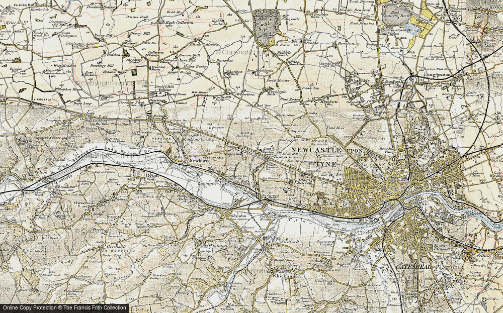 Old Map of Denton Burn, 1901-1904 in 1901-1904