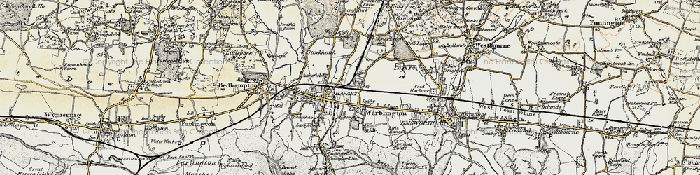 Old map of Denvilles in 1897-1899