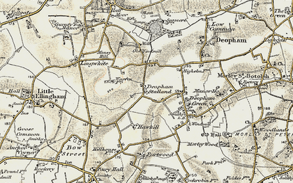 Old map of Deopham Stalland in 1901-1902
