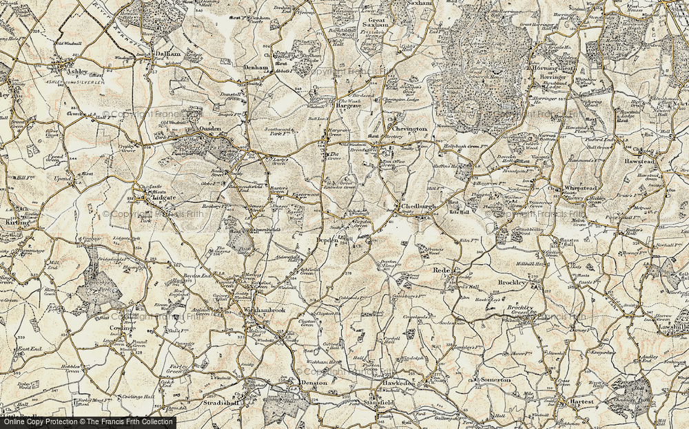 Old Map of Depden, 1899-1901 in 1899-1901