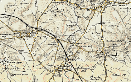 Old map of Deppers Bridge in 1898-1902