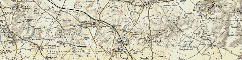 Old map of Deppers Bridge in 1898-1902