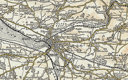 Old map of Derby in 1900