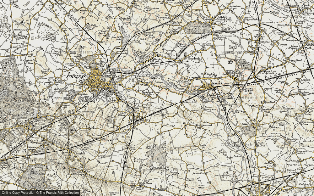 Old Map of Derbyshire Hill, 1903 in 1903