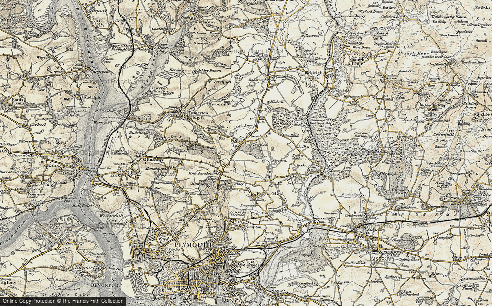 Old Map of Derriford, 1899-1900 in 1899-1900
