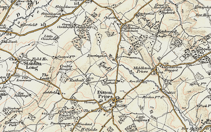 Old map of Derrington in 1902