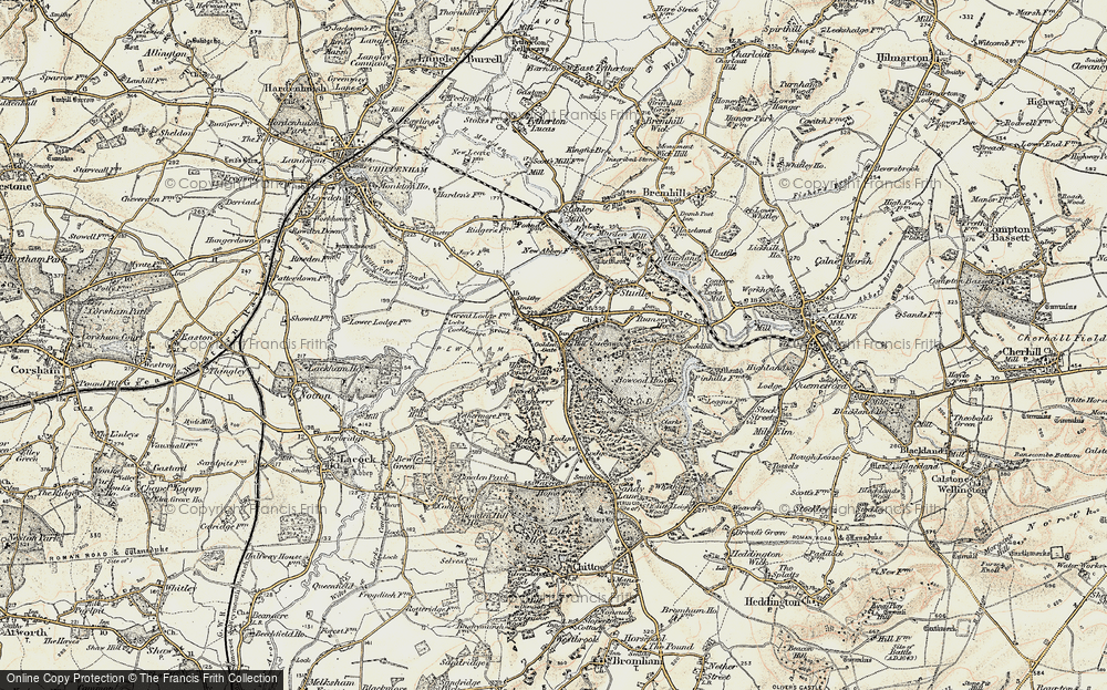 Old Map of Historic Map covering Loxwell Fm in 1899