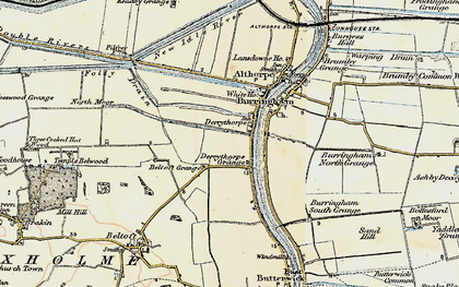 Old map of Burringham South Grange in 1903