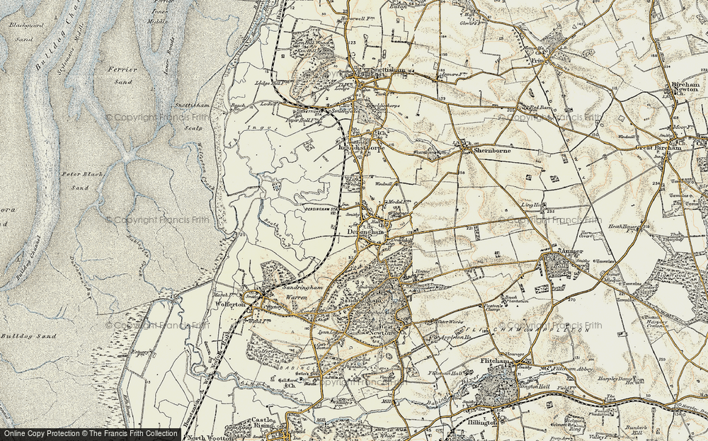 Old Map of Dersingham, 1901-1902 in 1901-1902