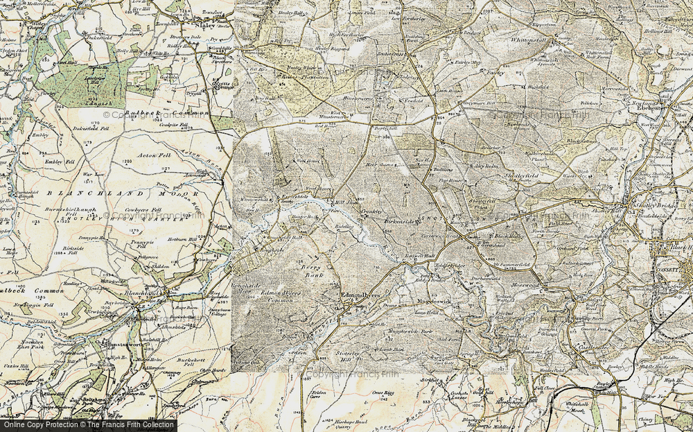 Old Map of Historic Map covering Barleyhill in 1901-1904