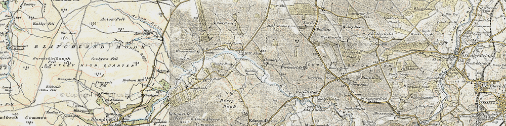 Old map of Derwent Reservoir in 1901-1904