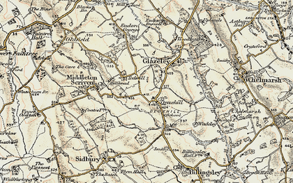 Old map of Borle Brook in 1902
