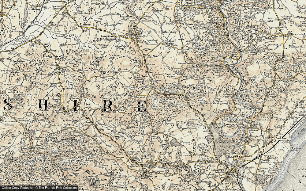 Old Map of Devauden, 1899-1900 in 1899-1900