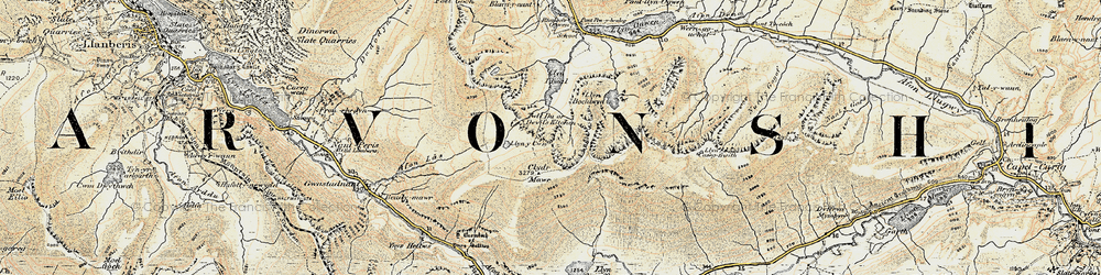 Old map of Y Foel Goch in 1903-1910