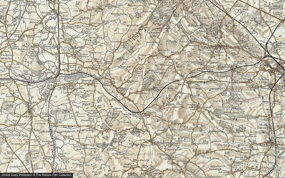 Old Map of Devitts Green, 1901-1902 in 1901-1902
