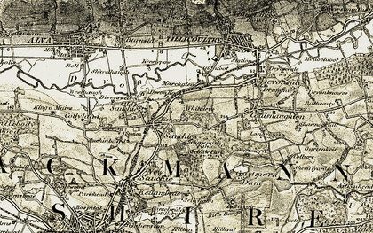 Old map of Devon Village in 1904-1907