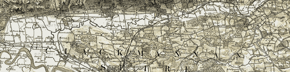 Old map of Devon Village in 1904-1907