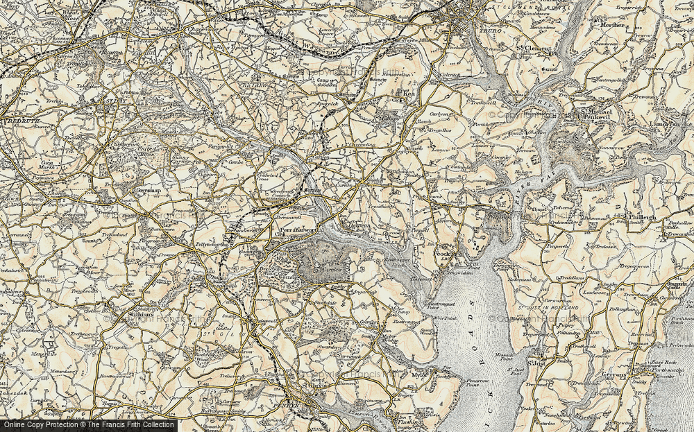 Old Map of Devoran, 1900 in 1900