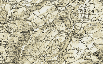 Old map of Woodhead in 1903-1904
