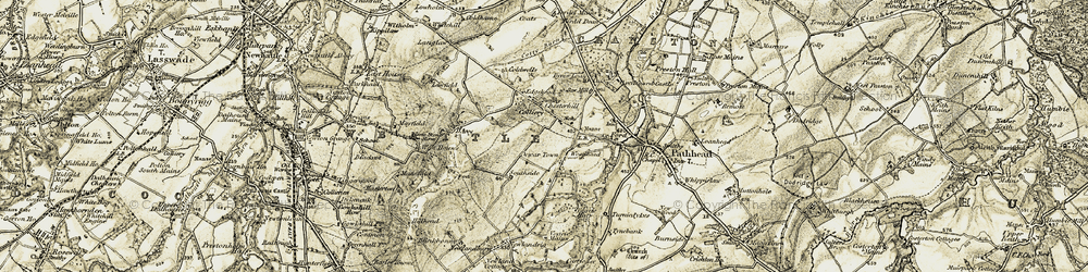 Old map of Woodhead in 1903-1904
