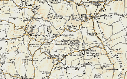 Old map of Dewes Green in 1898-1899