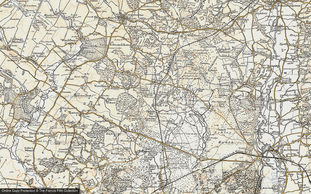 Old Map of Dewlands Common, 1897-1909 in 1897-1909