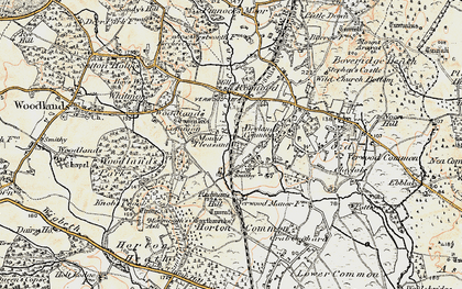 Old map of Dewlands Common in 1897-1909