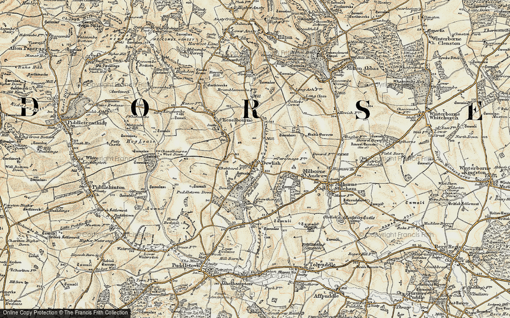 Old Map of Historic Map covering Fryer's Br in 1897-1909
