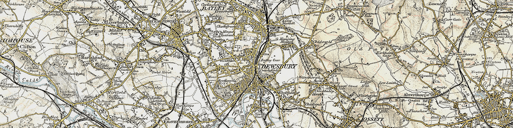 Old map of Dewsbury in 1903