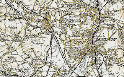 Old map of Dewsbury Moor in 1903