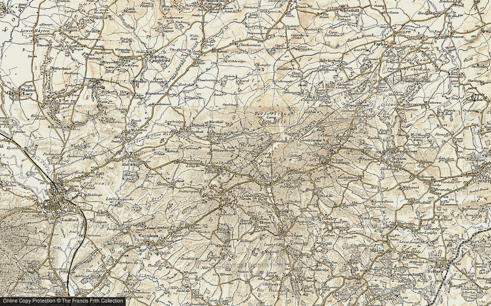 Old Map of Historic Map covering Bedlam in 1901-1902