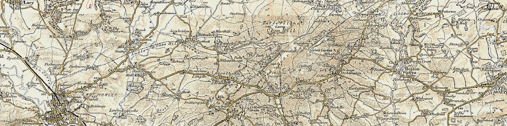 Old map of Dhustone in 1901-1902