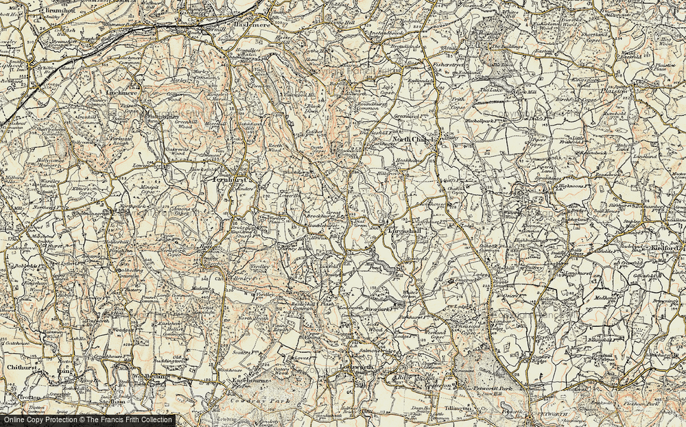 Old Map of Historic Map covering Windfallwood Common in 1897-1900
