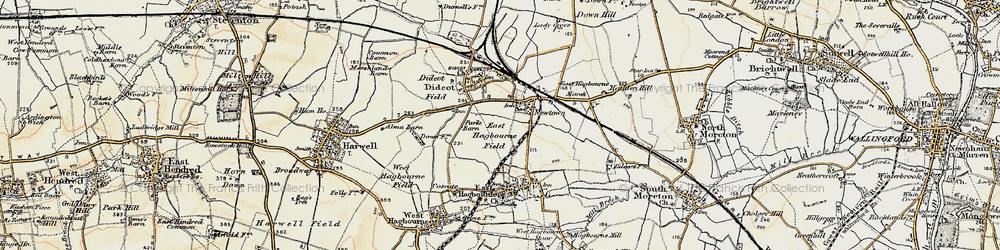 Old map of Didcot in 1897-1898