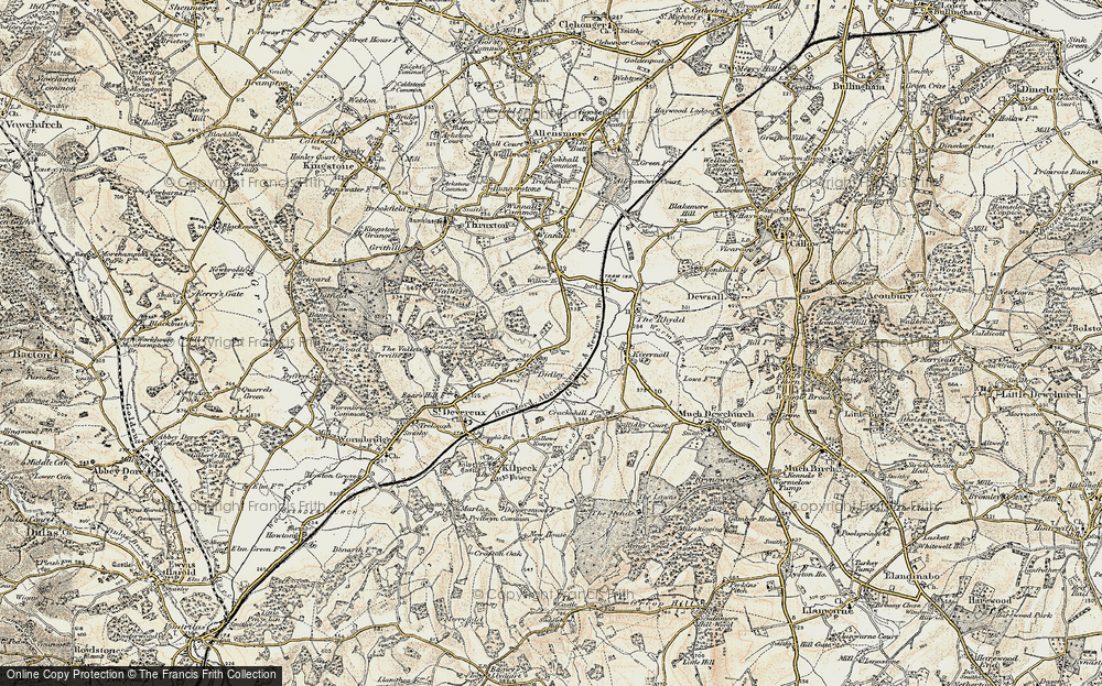 Old Map of Didley, 1900 in 1900