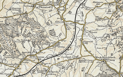 Old map of Didley in 1900