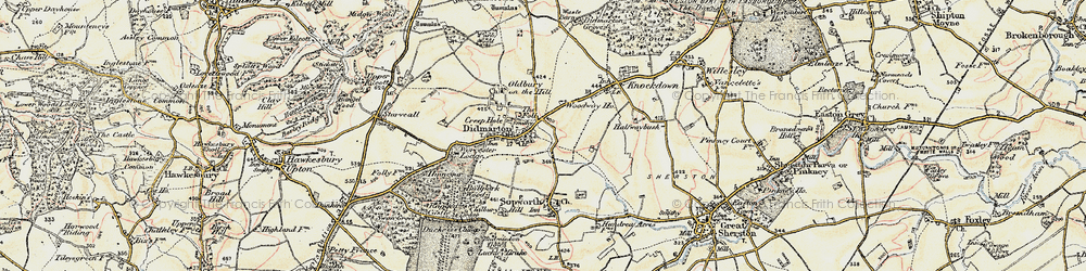 Old map of Didmarton in 1898-1899