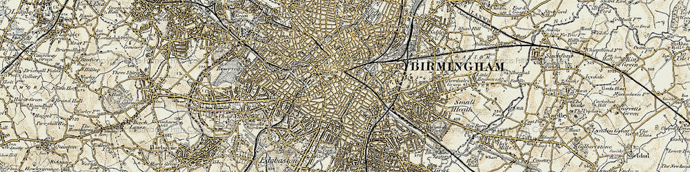 Old map of Digbeth in 1902