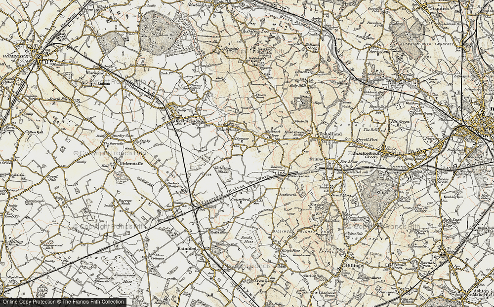 Old Map of Digmoor, 1903 in 1903