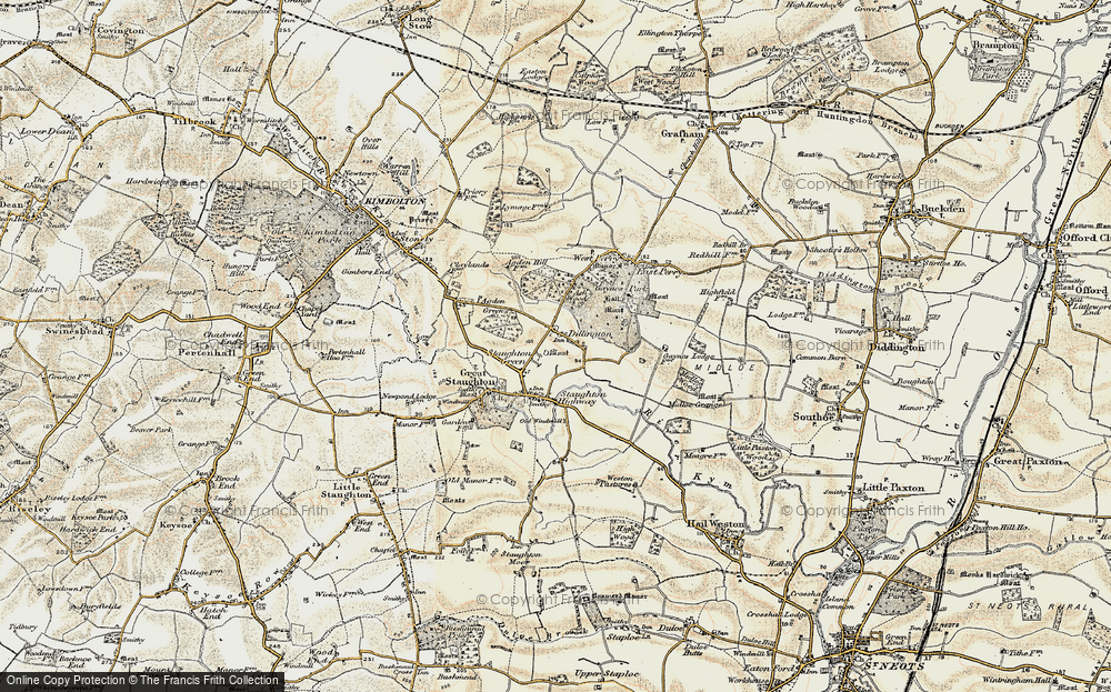 Old Map of Dillington, 1898-1901 in 1898-1901