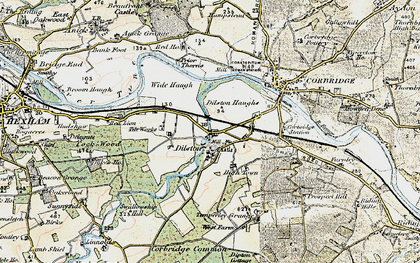 Old map of Dilston in 1901-1904