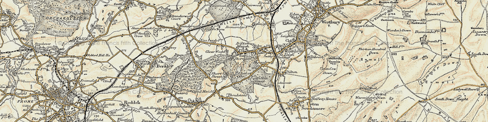 Old map of Dilton Marsh in 1898-1899