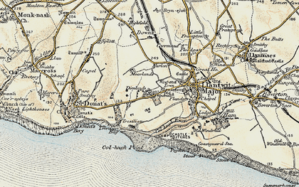 Old map of Dimlands in 1899-1900