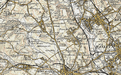 Old map of Dimsdale in 1902