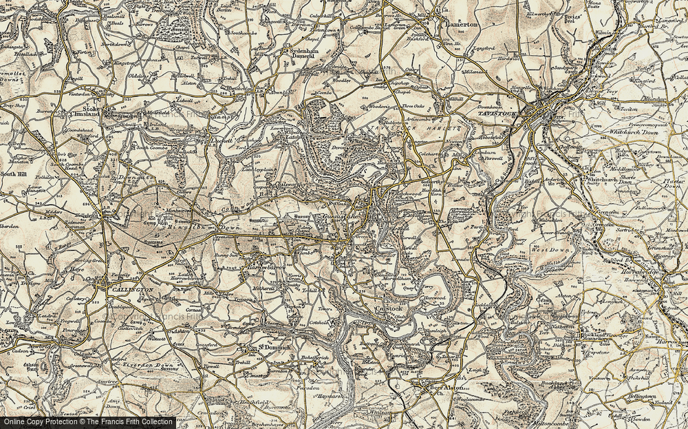 Old Map of Dimson, 1899-1900 in 1899-1900