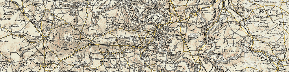 Old map of Dimson in 1899-1900